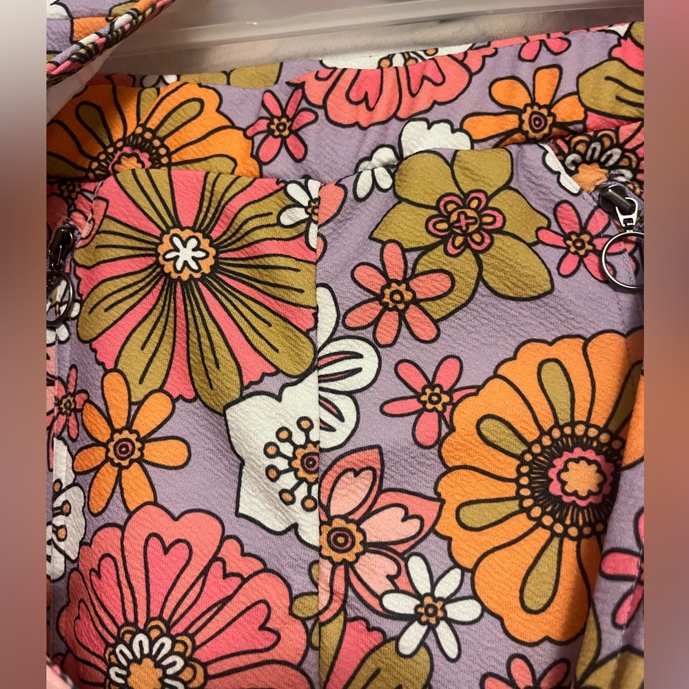 Smack Parlor from u pique vintage 2 piece hippie retro floral set size small/4 - Picture 10 of 10
